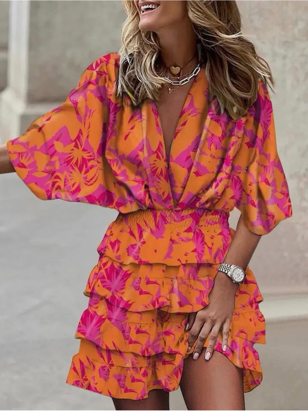 Bright, colored dress